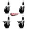 Service Caster 4'' Phenolic Wheel Swivel 1-1/2'' Expanding Stem Caster Set 2 Brakes, 4PK SCC-EX20S414-PHR-2-PLB-2-112 - alternate 5
